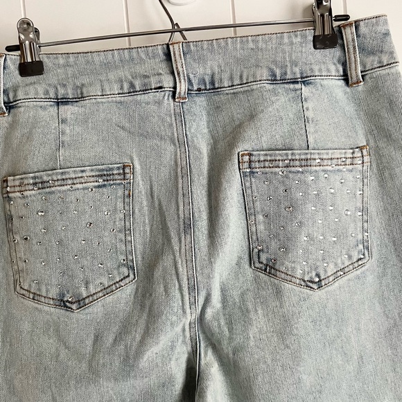 Generation Love Janet Crystal Denim Jeans  pants Women size 31 Light Blue NWT - Picture 5 of 11